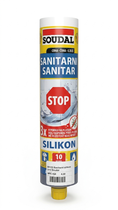 SANITARNI SILIKON CRNI SOUDAL